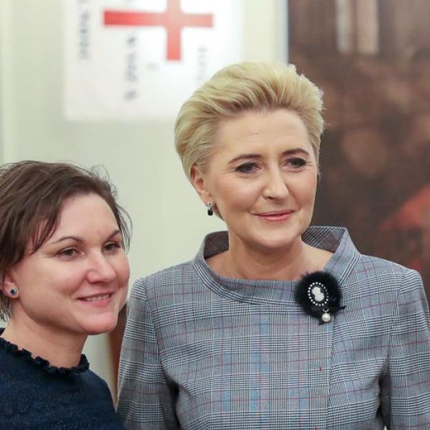 Spotkanie Pierwszej Damy z wycieczką z gminy Nowa Sarzyna