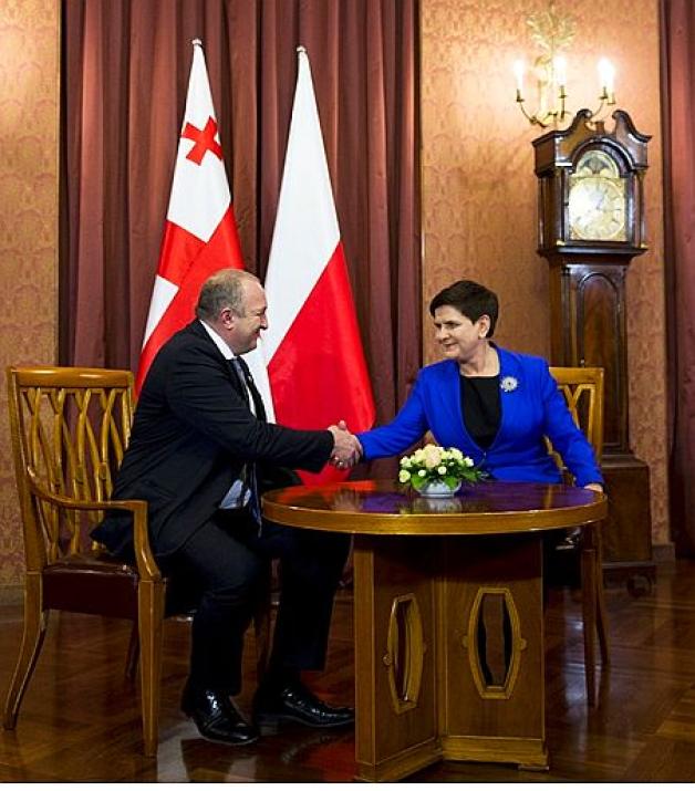 [VIDEO] O integracji z Unią Europejską Premier Beata Szydło rozmawiała z Prezydentem Gruzji
