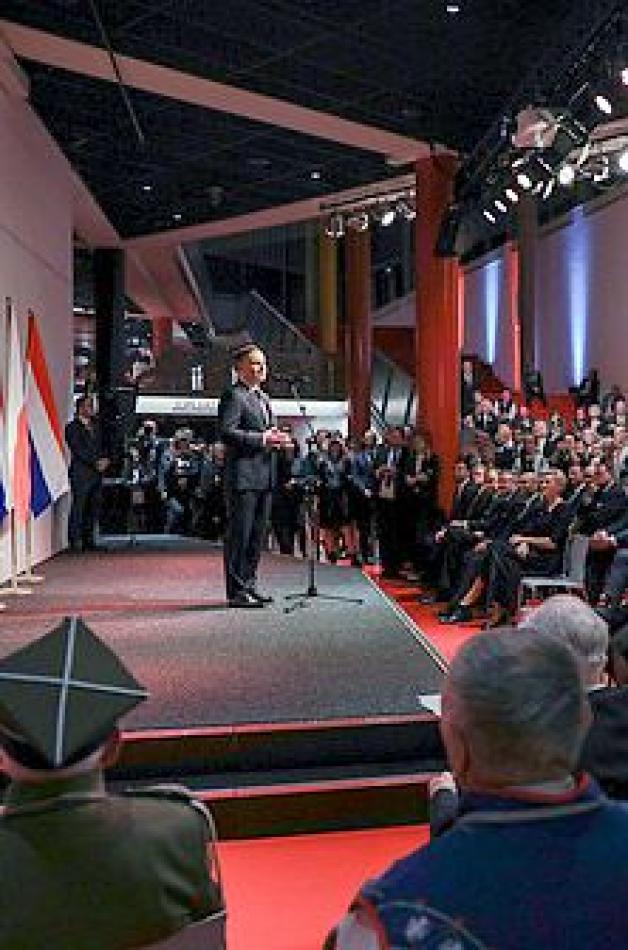 Breda. Spotkanie Prezydenta z Polakami - kombatantami, przedstawicielami kultury i edukacji