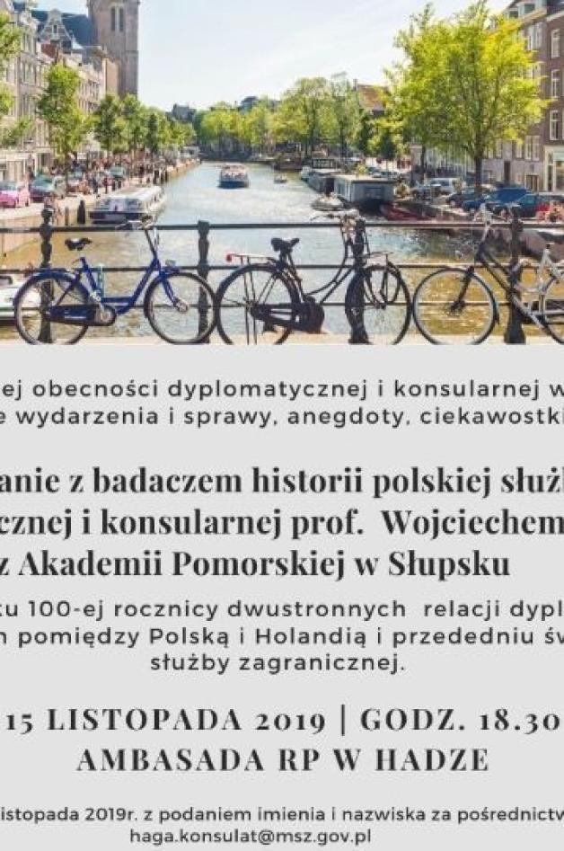 15 listopada: Historia polskiej obecności dyplomatycznej i konsularnej w Holandii